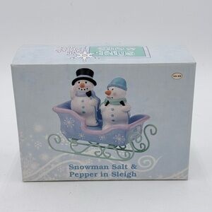 CRACKER BARREL Santa Salt & Pepper Shaker Set "Mingle & Jingle" w/ Original Box